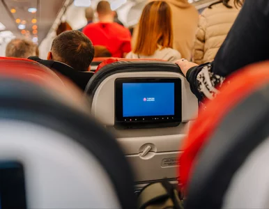 Miniatura: Pasażerowie w samolocie robią to...