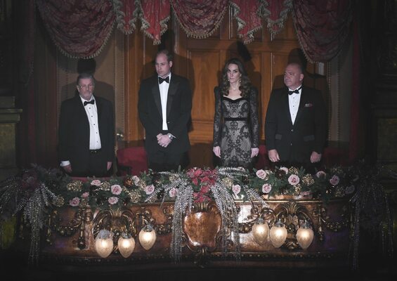 Miniatura: Księżna Kate i książę William na gali...