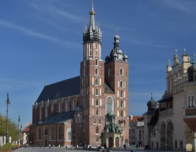 Miniatura: Zamieszanie w bazylice Mariackiej. Wiernym...