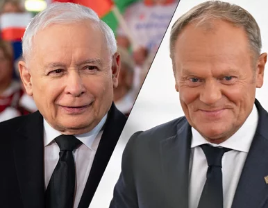 Miniatura: Kaczyński ramię w ramię z Tuskiem. Obaj...