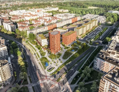 Miniatura: Dogęszczanie przy stacji metra Kabaty....