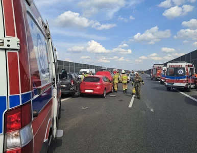 Miniatura: Karambol na autostradzie A4. Duże utrudnienia