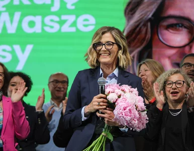 Miniatura: Magdalena Biejat po ogłoszeniu wyników....