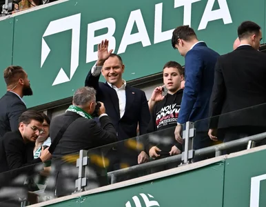 Miniatura: Nawrocki na meczu Lechii Gdańsk. Wymowna...