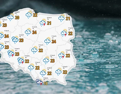 Miniatura: Polska w okowach rzęsistego deszczu. Kiedy...