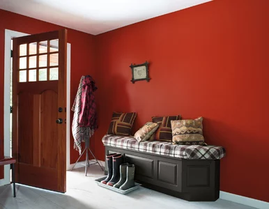 Miniatura: Pomidorowa czerwień we wnętrzach – kolor,...