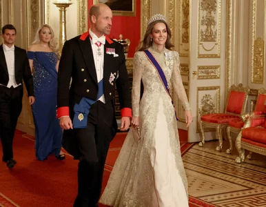 Miniatura: Tak wyglądał bankiet na zamku Windsor....