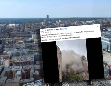 Miniatura: Kłęby dymu nad Katowicami. W centrum...